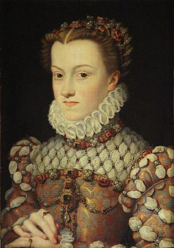 Francois Clouet Elisabeth of Austria, Queen of France, daughter of Holy Roman Emperor Maximilian II. of Austria and Infanta Maria of Spain, wife of King Charles Charl oil painting image